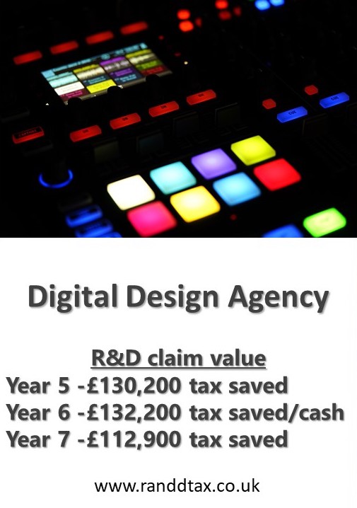 case study Digital Design Agency R&D tax credit claim